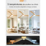 ZMISHIBO Ventilateur de Plafond avec Lumière et Télécommande, Ø132 cm, Moteur DC Silencieux, 6 Vitesses, 3 Températures de Coule