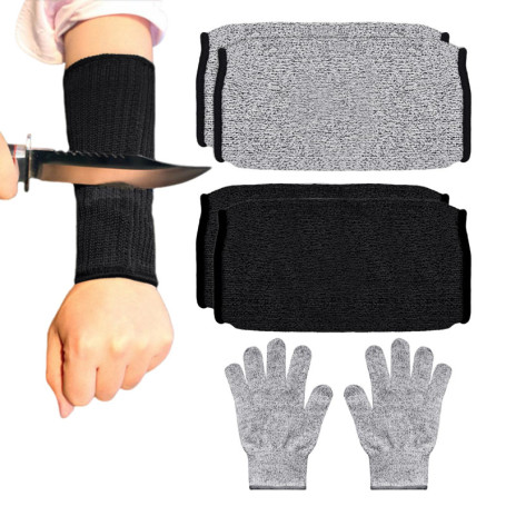 2 Paires De Protège Bras Anti Coupure, 1 Paire De Gants Anti Coupure, Protège Bras, Protège Bras Pour Jardinage, Manchettes, Man