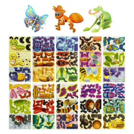 LCIEFKAE 30Pcs Puzzle D'Insectes Animales 3D, Puzzle 3D -Mini pour Enfants, Jouets De Famille Interactifs, Nouveauté Créative, J