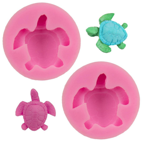 Moule À Tortue En Silicone, 2 Pièce, Moule À Chocolat, À Gâteau, À Fondant, Outils De Cuisson À Faire Soi-Même