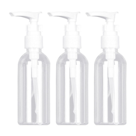 TYFGRT Lot De 3 Flacons De Lotion, Flacons Distributeurs De Lotion Portables, Distributeur À Pompe De 100 ML, Mini Distributeur 