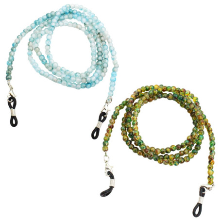 TYFGRT 2Pcs Chaînes De Lunettes En Perles, Sangles De Lunettes Pour Femmes, Décoration D’Accessoires De Lunettes, Sangles De Lun