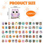 CVFRTT 120 Autocollants Hibou, Autocollants Animaux Mignons, Autocollants Graffiti De Dessin Animé Imperméables, Bagages Décorat