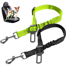 TRKETK 2 Pièces Ceinture Chien Voiture, Harnais Chien Universel Laisse pour Voiture avec Absorption de Chocs Clip de Harnais pou