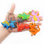 Kawailay 12 pièces dinosaure porte-clés dinosaure porte-clés en silicone dinosaure partie garçon fille anniversaire favori fourn