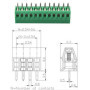 10 pièces/ensemble 12 Pin 2.54mm Pas PCB PCB Bornier Connecteur Stable Haute Qualité Vert PCB Universal Vis