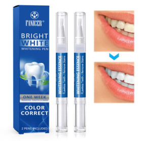 2 Pièces Stylo de blanchiment des dents, Stylo de blanchiment des dents blanc, Nettoyer la Saleté Dentaire élimine Les Taches & 