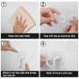 THATSRAD 12 PCS Crochet Plastique Adhésif Crochets Rotatifs à 360°Crochets Mural Crochet Pliant Autocollant Transparent avec 1 R