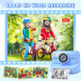 Subtail Appareil Photo Instantané Enfant - 2.4 Écran Appareil Photo Numérique Enfant avec Mode Selfie et Carte 32GB et Papier d'