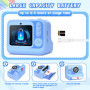 Subtail Appareil Photo Instantané Enfant - 2.4 Écran Appareil Photo Numérique Enfant avec Mode Selfie et Carte 32GB et Papier d'