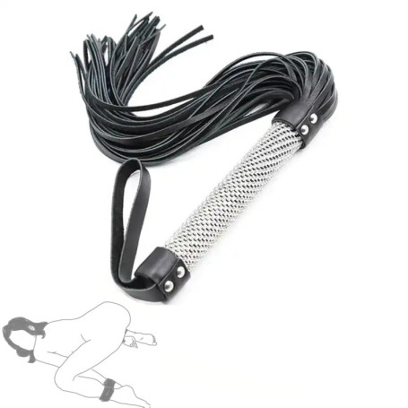 1pc Fouet en cuir tressé, accessoires de jeu de rôle, idéal pour les jeux de vacances