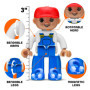 Playmags Ensemble communautaire de 15 Grandes Figurines magnétiques – 3 Pouces Play People, Parfait pour Les Jouets magnétiques 