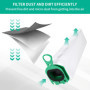 Lot de 12 Sacs d'aspirateur pour Vorwerk Kobold VB100,Sacs d'aspirateur,Avec 4 Filtres à Moteur, 2 Pinceaux,Supérieure pour Aspi