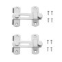 Lot de 2 loquets à rabat en acier inoxydable avec vis de montage pour chambre à coucher, salle de bain, fenêtre, porte coulissan