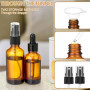Litimkat 5pcs Flacon Spray Verre Vide Brun, 2 flacons 50 ml, 3 flacons 30 ml,avec brume fine petit atomiseur de parfum avec outi