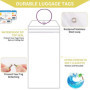 Zosenyer 12 Pièces Étiquettes Bagages Croisière, 8.7 x 18.3 cm, Porte Etiquette Valise Transparente, Etiquette Valise Voyage Avi