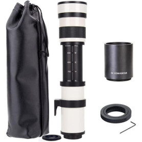 JINTU 420-1600 mm f/8.3 HD téléobjectif Zoom Manuel pour appareils Photo Reflex Canon Nikon 4000D 2000D T7 T7i T6 T6i T5 T5i 80D
