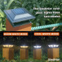 Siedinlar Lampe Exterieur Lumières Solaires de Chapeau de Poteau 2 Modes Lampe LED pour Jardin Terrasse Clôture 4x4 5x5 6x6 pouc