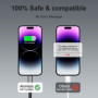 Câble iPhone Apple Certifié MFi, Lot de 2/1M+2M Câble Lightning USB Câble Chargeur iPhone Nylon Cordon iPhone Fil Chargeur iPhon