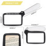 Foydream Foydream 3X Loupe Grossissante Pliante, Loupe de Lecture avec 5 Lumières à LED, 2 Modes de Gradation pour Les Seniors, 