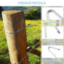 Foydream 150 Pièces Cavalier de Fixation, Clou Double Pointe Crampillons, pour Cloture Bois Agrafe Grillage, Adaptés aux Ongles 