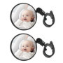 2 PCS Miroir Voiture Bébé, Retroviseur Voiture Bebe, Miroir Bébé 360° Rotation Réglable, Polyvalent Rétroviseurs Vélo Nylon HD p