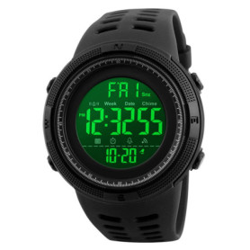 RSVOM Montre numérique de Sport pour Homme - 50M imperméables, Militaire Montres Bracelet pour Homme à Grand Visage Noir avec Al