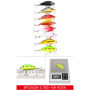 CHSEEO Kit de Leurres de Pêche 43PCS - Appâts, Boîte d'Accessoires, Poissons-nateurs, Spinnerbaits, Crankbait, Crochets pour l'E