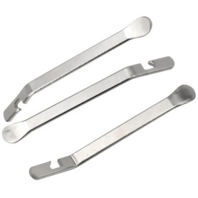 3pcs Levier de Pneu de Vélo Cuillère de Leviers de Pneu Acier Inoxydable Démonte Pneu de Vélo Métal Levier Démonte-Pneu Pelle Ti
