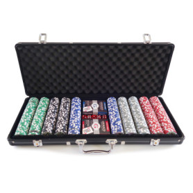 Grimaud - Malette de Poker Premium 500 jetons 11,5g marqués - 2 jeux de 54 cartes - jetons Dealer - Livret de règle - Mallette e