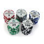 Grimaud - Malette de Poker Premium 500 jetons 11,5g marqués - 2 jeux de 54 cartes - jetons Dealer - Livret de règle - Mallette e