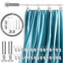 Huucozn 5m Tringle à rideaux Kit avec 30 Pièces Acier Inoxydable An Crochets, Câble en Acier pour Rideau Fil de Suspension Fil d