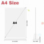 4 Pcs Support de Panneau en Acrylique, Support de Table A4 en T a un Design en Forme de T, Support Acrylique Transparent a4 a Ba