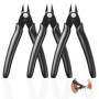 3 Pièces 4.5 Pouces Pinces Coupantes Noires - Mini Pince Coupante Précision pour 3D Print, Électronique, Modélisme Plastique, Bi