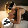 2 Pièces Bandeau Yeux Nuit pour Jeux Adultes, Bandeau Yeux Sommeil Confortable, Sexy Réglable Masque de Sommeil Satin pour Coupl