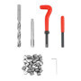 QWORK® 131 Pièces Kit de Réparation de Filetage, Outil de Réparation de Filetage avec Inserts Filetés Metal M5/M6/M8/M10/M12