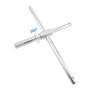 QWORK® Cléà roue télescopique avec douilles 17/19mm et 21/23mm, Clé croix pour changer les pneus de voiture, Étendre jusqu'à 60c