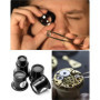 QWORK® 4 pièces loupe d'horloger loupe de bijoutier 5X 10x 15x 20x loupes monoculaires pour électricien, bijoutier, horloger, Ar