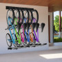 QWORK® Support mural pour vélo, porte velo mural réglable pour 6 vélos et 3 casques, pour garage, maison