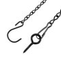 QWORK® Chaînes de paniers suspendus, chaînes suspension de 5 m, chaînes noires réglables, pour nichoirs, jardinières et ornement
