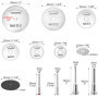 QWORK® 32 Pièces disques de coupe, rotatifs outils accessoires kit avec disques en résine, pour coupes précises dans le métal, l