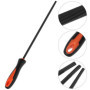 QWORK® 3 Pièces lime chaine tronconneuse, aiguiseur chaine tronconneuse acier au carbone 4,0 mm/4,8 mm/5,5 mm, limes rondes, pou