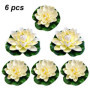 Niaciswe Nénuphar Flottant 5 Pièces Nénuphar pour Bassin 10 cm Nénuphar Artificielles Plantes Lotus Artificielle Lotus pour Mari