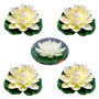 Niaciswe Nénuphar Flottant 5 Pièces Nénuphar pour Bassin 10 cm Nénuphar Artificielles Plantes Lotus Artificielle Lotus pour Mari