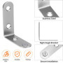 QWORK® lot de 20 supports en l en acier inoxydable pour bois, 50 x 50 mm équerreavec vis, pour la fixation de meubles