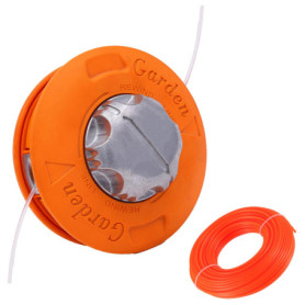HUAREW Tête de bobine de rechange M10 x 1,25 mm FX-MS152 pour débroussailleuse automatique, Fil à gauche avec fil de 30 m x 2,4 