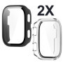 Acadey 2 pièces Coque Protection Écran en Verre Trempé + PC Bumper Compatible avec Amazfit Bip 6 Anti-Rayure Protecteur Étui pou