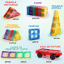Lovchil Blocs Construction Magnétiques Enfants Jouet 61 Pièces Jouets de Construction Magnetique Enfant Creatif STEM Educatif Je