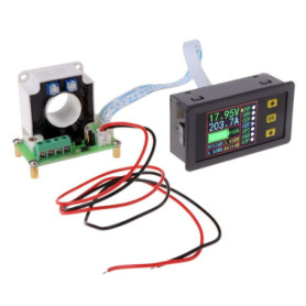 Fasizi Multimètre numérique CC 0-90 V 100 A Voltmètre Ampèremètre Courant Puissance Watt Capacité Temps Compteur de Batterie Mon