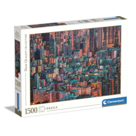 Clementoni - La Ruche - Hong Kong - Puzzle de 1500 Pièces - Jeu de Patience et de Réflexion - Format Paysage - Image Net - 59,2 